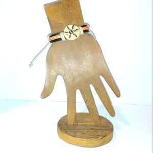 Guatemalan Sun Wooden Leather Bracelet